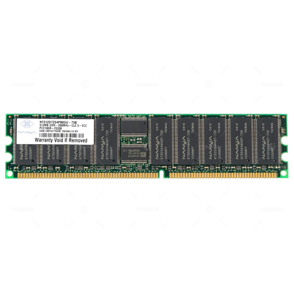 NT512D72S4PB0GU NANYA 512MB DDR 266MHZ  PC-2100 REGISTERED ECC MEMORY -